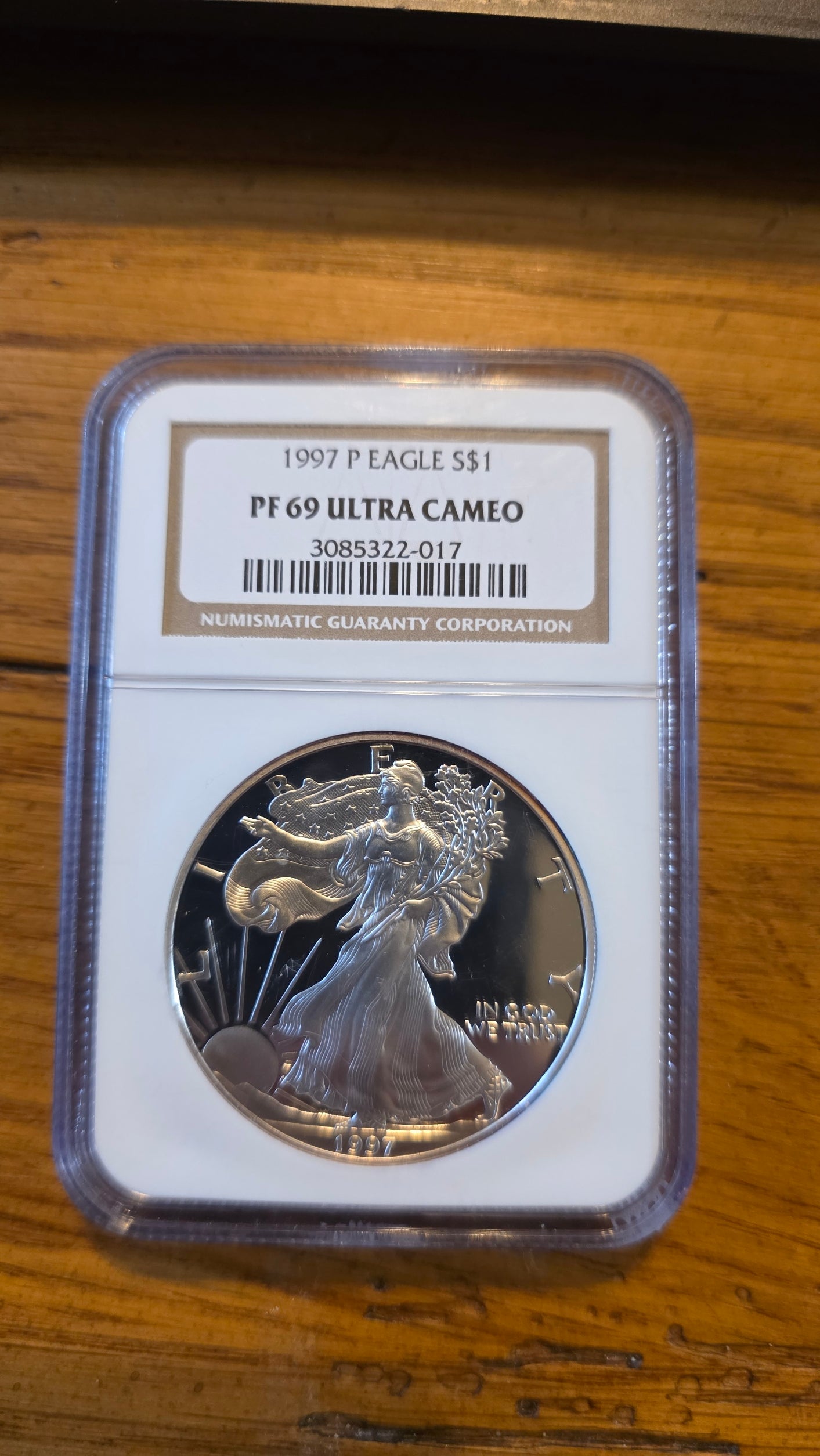 1997 P Silver Eagle NGC PF69 Ultra Cameo