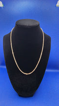 14K Yellow Gold Rope Chain Necklace - 18 inch 3.3grams (Vintage)