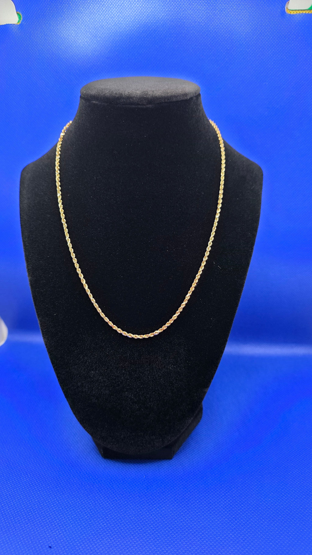 14K Yellow Gold Rope Chain Necklace - 18 inch 3.3grams (Vintage)