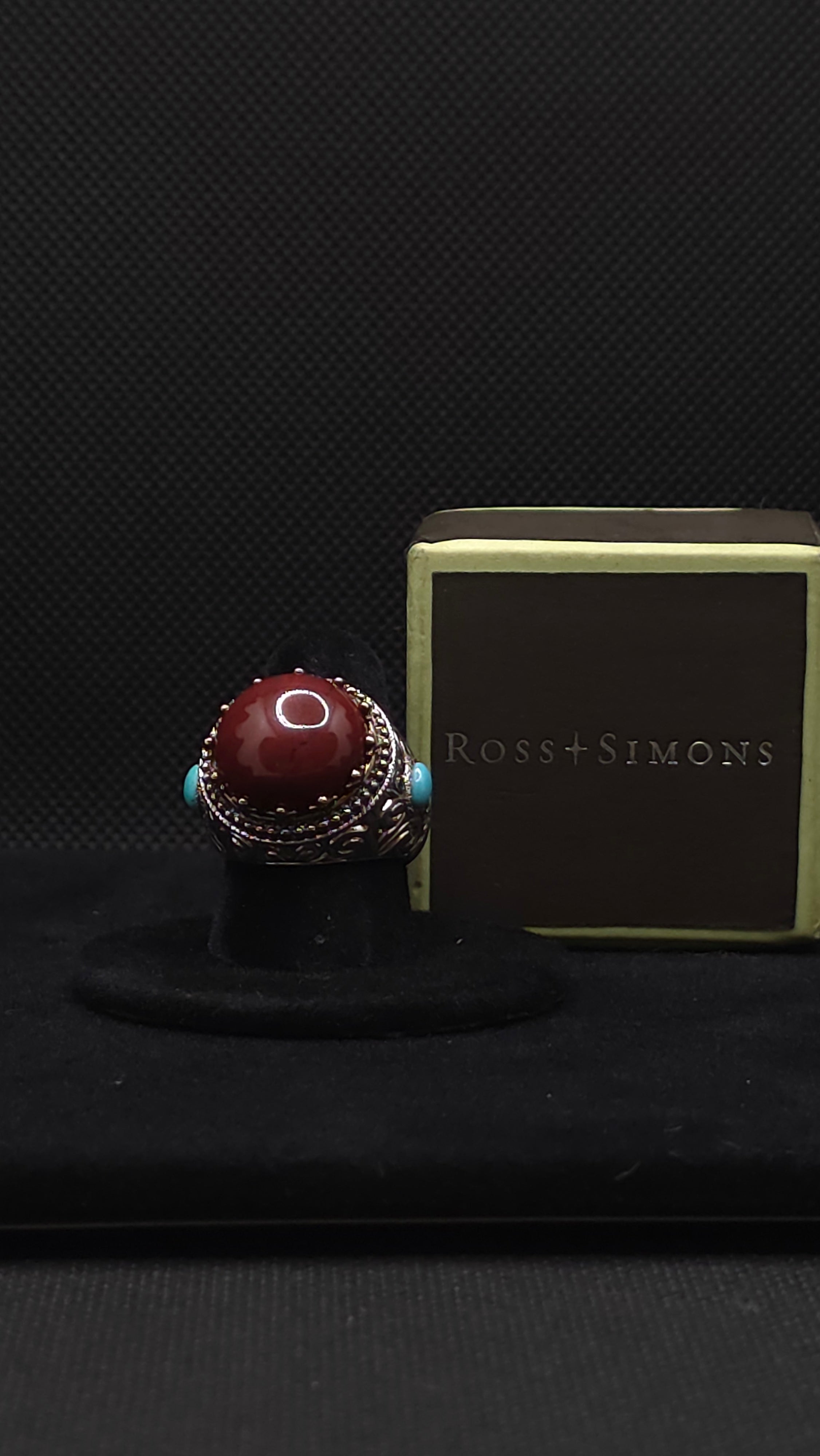 Vintage Ross-Simons 925 Sterling Silver Bali Cocktail Ring - Size 7 w/ Original Box