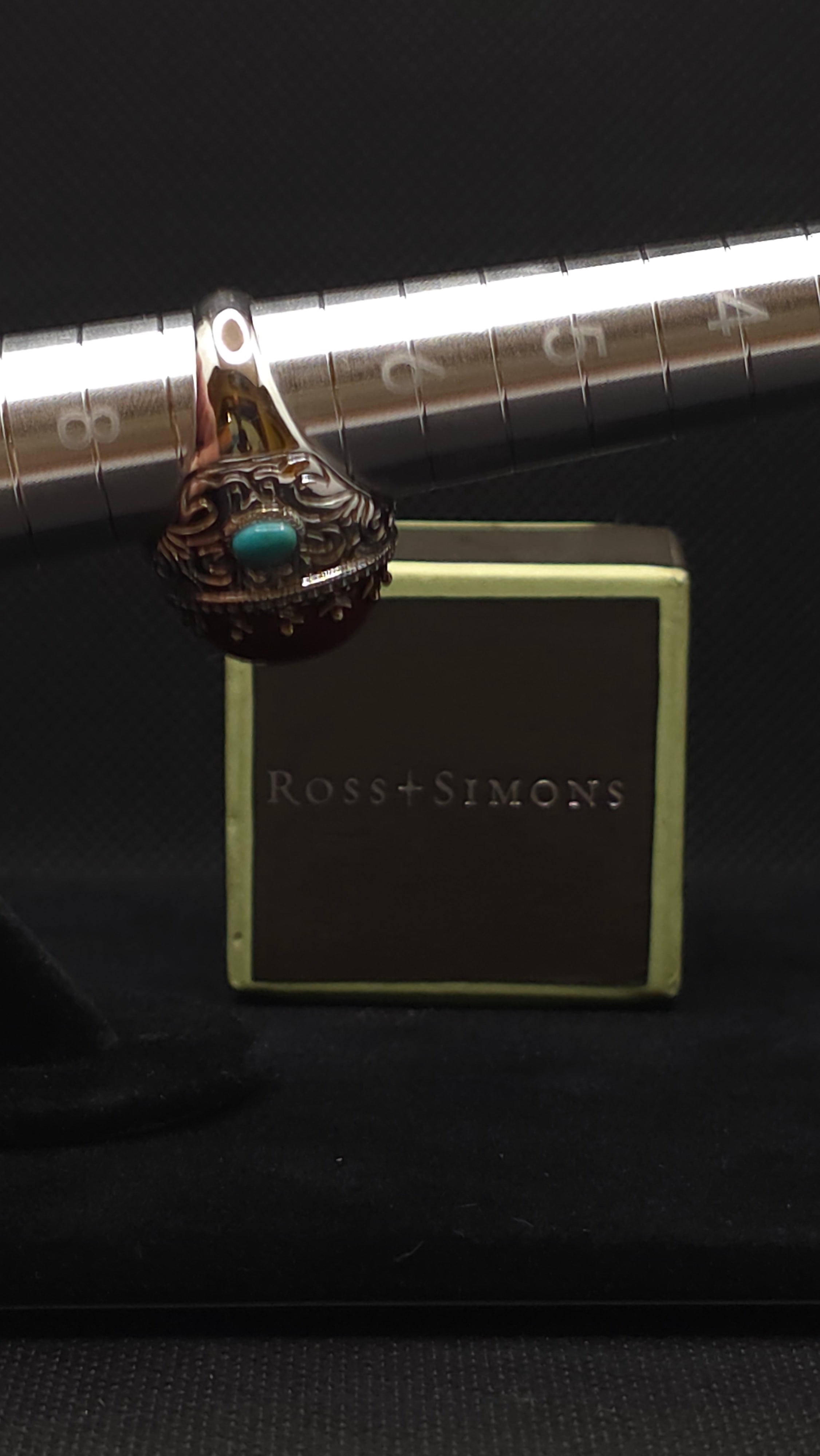 Vintage Ross-Simons 925 Sterling Silver Bali Cocktail Ring - Size 7 w/ Original Box