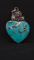 Sterling Silver Turquoise Heart Pendant