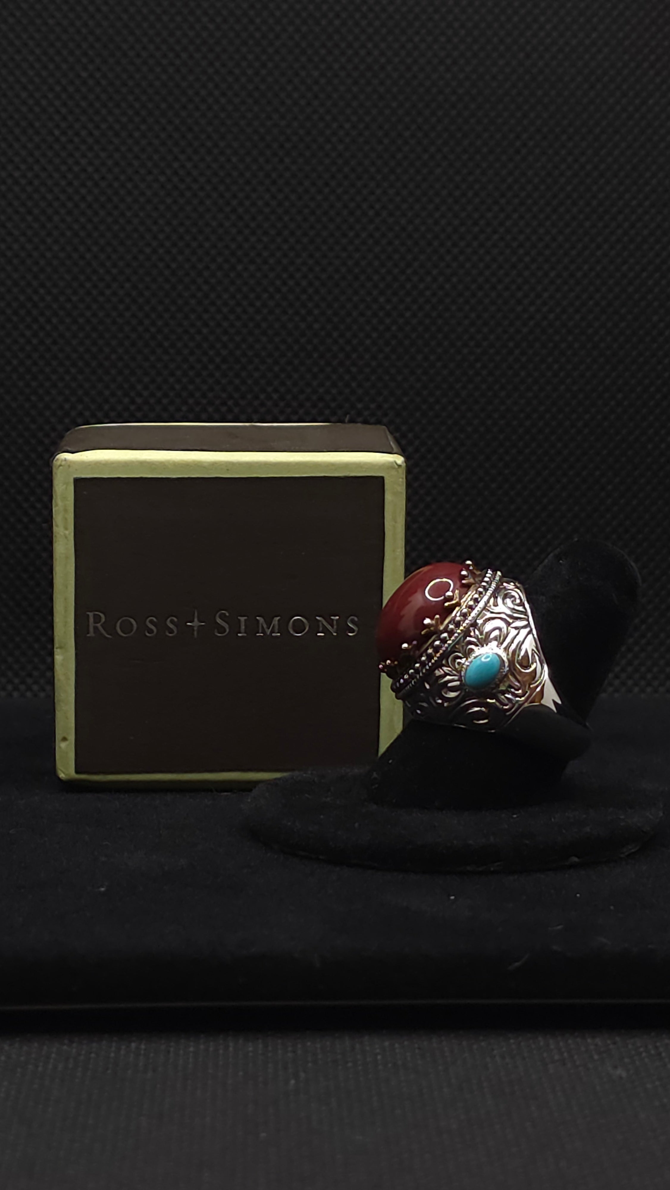 Vintage Ross-Simons 925 Sterling Silver Bali Cocktail Ring - Size 7 w/ Original Box